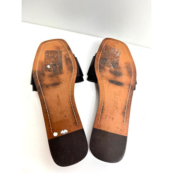 Sam Edelman Sandals Inez Slide Womens Size 9 Black Tortoiseshell Buckle Leather - Picture 12 of 12